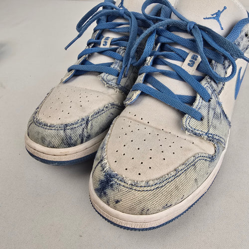 Air Jordan 1 Low GS Washed Denim Sneakers Size 6