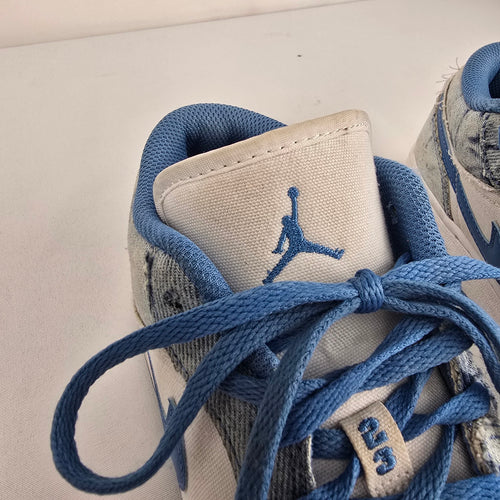 Air Jordan 1 Low GS Washed Denim Sneakers Size 6