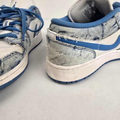 Air Jordan 1 Low GS Washed Denim Sneakers Size 6