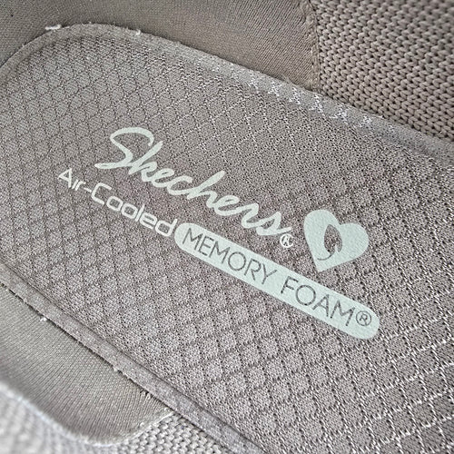 Skechers Taupe Knit Bow Loafers Size 7.5