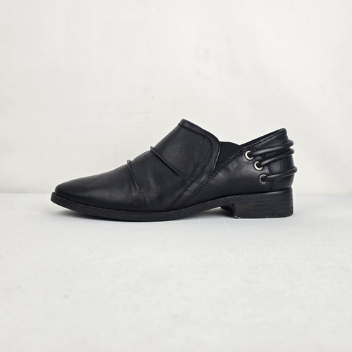 Oobash Black Leather Oxford Shoes Size 7