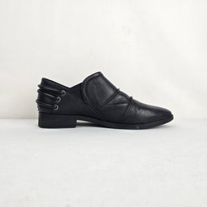 Oobash Black Leather Oxford Shoes Size 7
