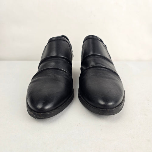 Oobash Black Leather Oxford Shoes Size 7
