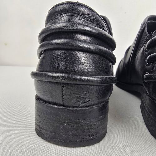 Oobash Black Leather Oxford Shoes Size 7