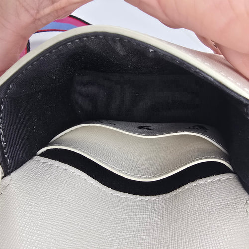 Off-White Mini Diagonal Binder Clip Bag White Black