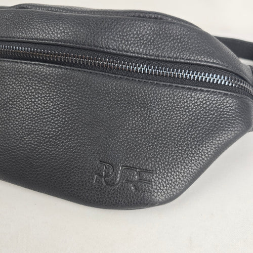 PURE Black Pebbled Belt Bag Waist Pack