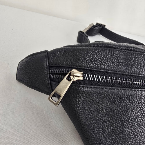 PURE Black Pebbled Belt Bag Waist Pack