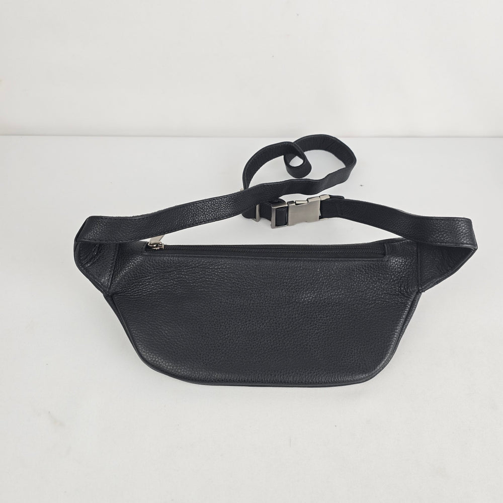 PURE Black Pebbled Belt Bag Waist Pack