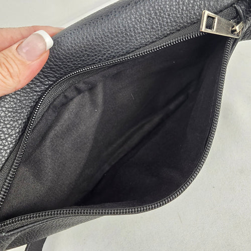 PURE Black Pebbled Belt Bag Waist Pack