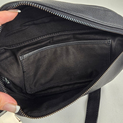PURE Black Pebbled Belt Bag Waist Pack