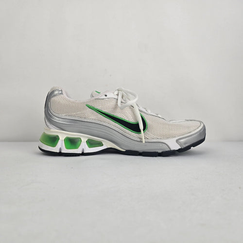 Nike Air Max White Silver Green Sneakers Size 8.5