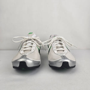 Nike Air Max White Silver Green Sneakers Size 8.5