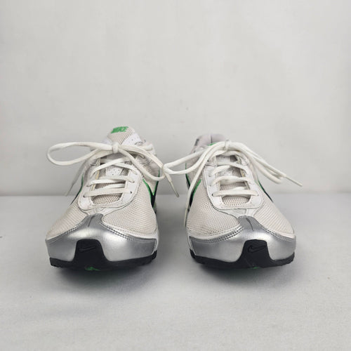 Nike Air Max White Silver Green Sneakers Size 8.5