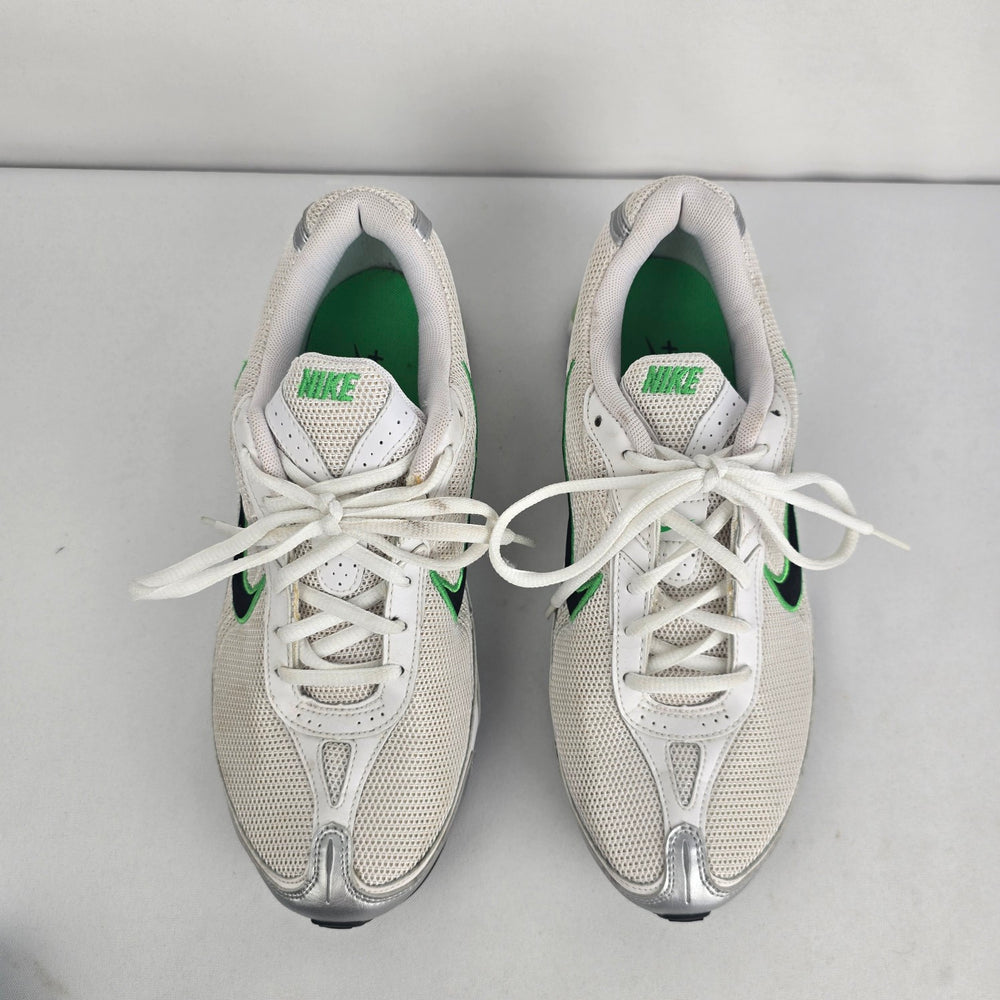 Nike Air Max White Silver Green Sneakers Size 8.5