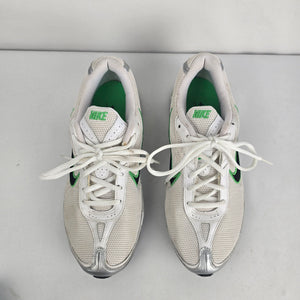 Nike Air Max White Silver Green Sneakers Size 8.5