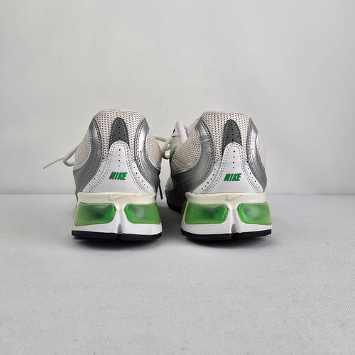 Nike Air Max White Silver Green Sneakers Size 8.5