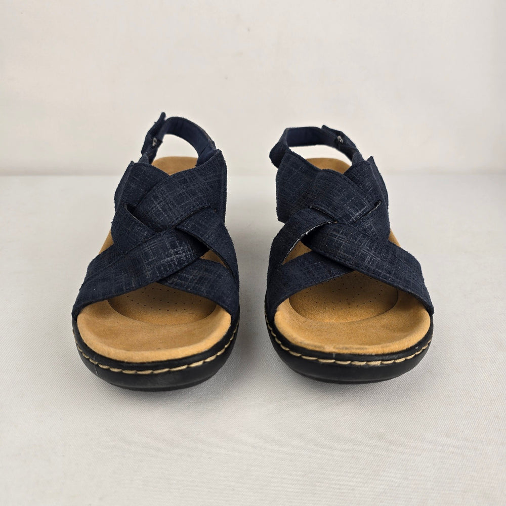Clarks Collection Navy Comfort Sandals Size 7