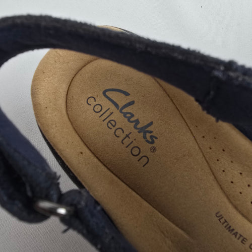 Clarks Collection Navy Comfort Sandals Size 7