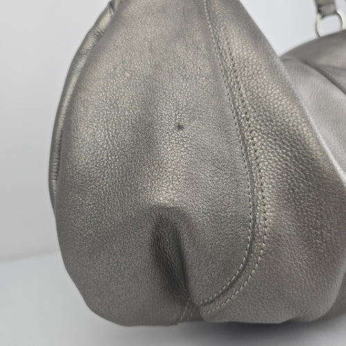 Derek Alexander Metallic Leather Hobo Shoulder Bag