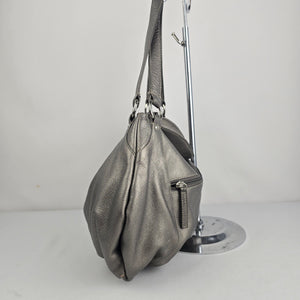 Derek Alexander Metallic Leather Hobo Shoulder Bag