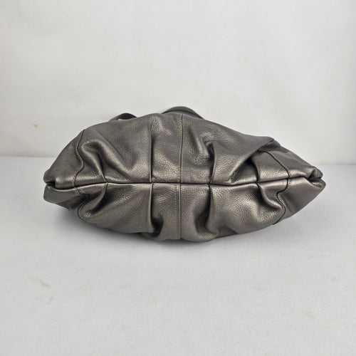 Derek Alexander Metallic Leather Hobo Shoulder Bag