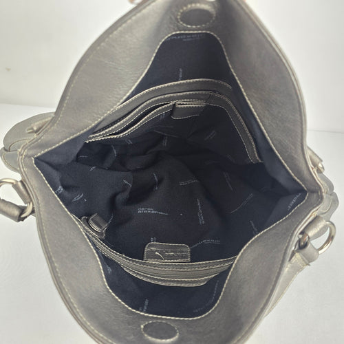 Derek Alexander Metallic Leather Hobo Shoulder Bag