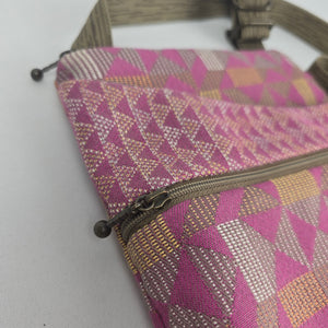 Maruca Handmade in Colorado Pink Geometric Crossbody Bag
