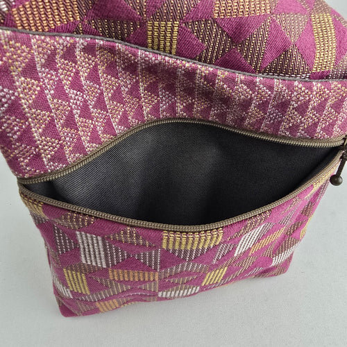 Maruca Handmade in Colorado Pink Geometric Crossbody Bag