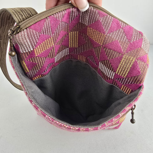 Maruca Handmade in Colorado Pink Geometric Crossbody Bag