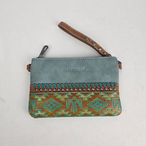 Montana West Turquoise Western Wristlet Crossbody Bag