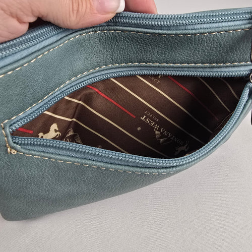 Montana West Turquoise Western Wristlet Crossbody Bag