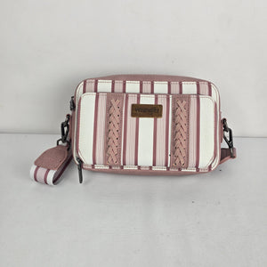 Wrangler Striped Crossbody Wallet Bag Pink Cream