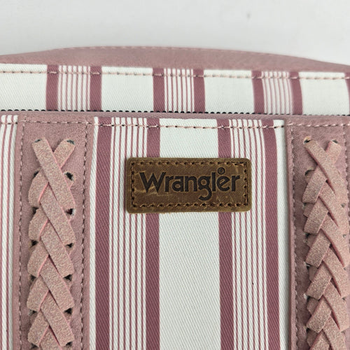 Wrangler Striped Crossbody Wallet Bag Pink Cream