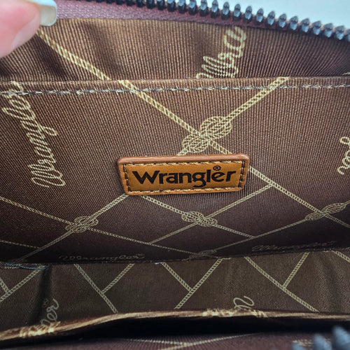 Wrangler Striped Crossbody Wallet Bag Pink Cream