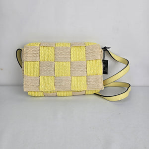 Call It Spring Yellow Woven Crossbody Bag