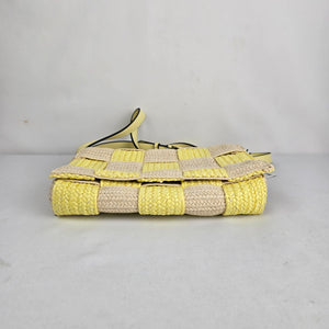 Call It Spring Yellow Woven Crossbody Bag