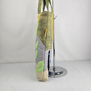 RH Quilts Handmade Quilted Appliqué Tote Bag Floral Lined