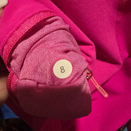 Lululemon Run For It Hot Pink Half-Zip Hoodie Size 8