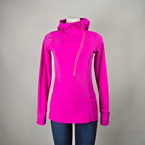 Lululemon Run For It Hot Pink Half-Zip Hoodie Size 8