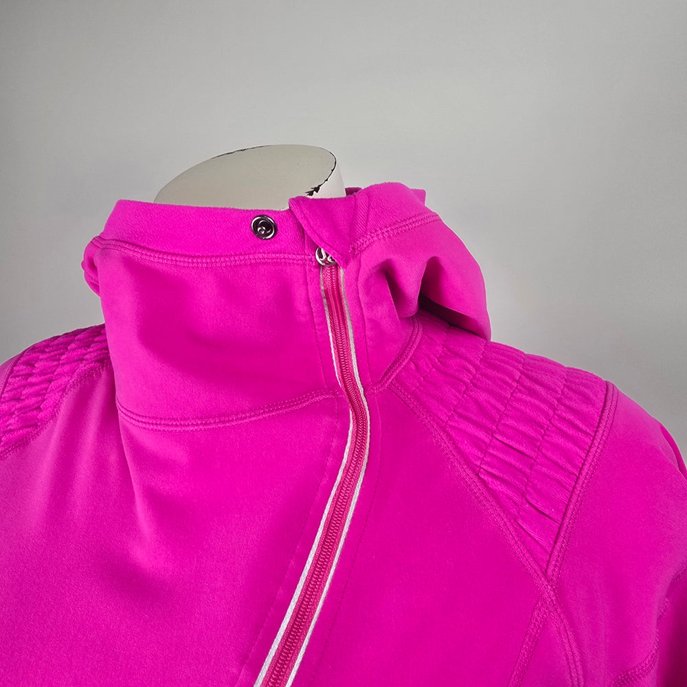 Lululemon Run For It Hot Pink Half-Zip Hoodie Size 8