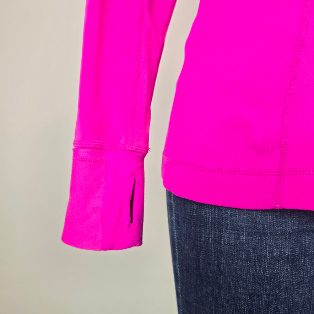 Lululemon Run For It Hot Pink Half-Zip Hoodie Size 8