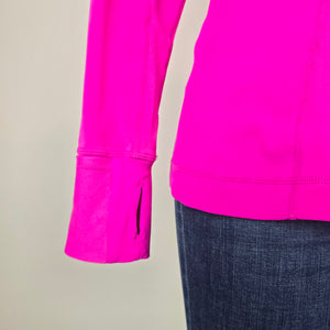 Lululemon Run For It Hot Pink Half-Zip Hoodie Size 8