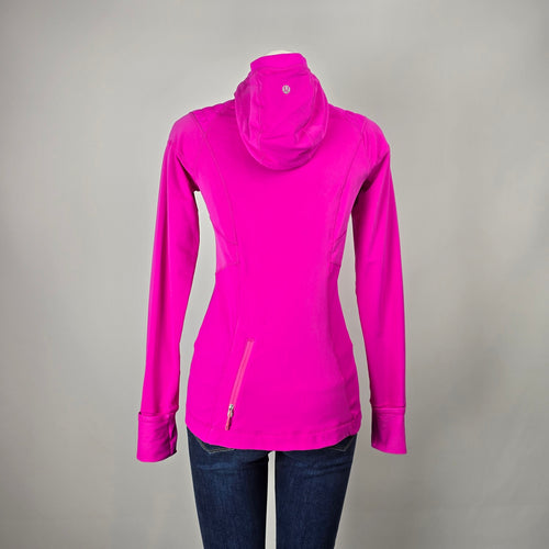 Lululemon Run For It Hot Pink Half-Zip Hoodie Size 8