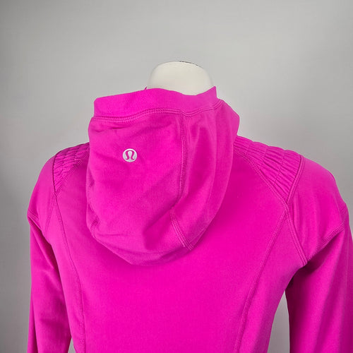 Lululemon Run For It Hot Pink Half-Zip Hoodie Size 8