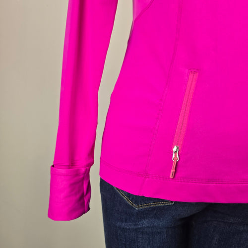 Lululemon Run For It Hot Pink Half-Zip Hoodie Size 8