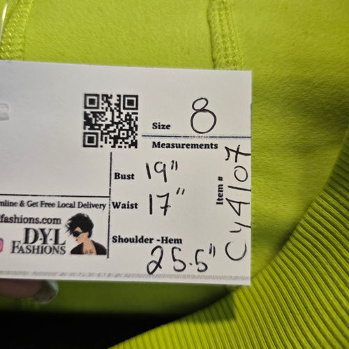 Lululemon Run For It Pullover Hoodie Neon Yellow Size 8