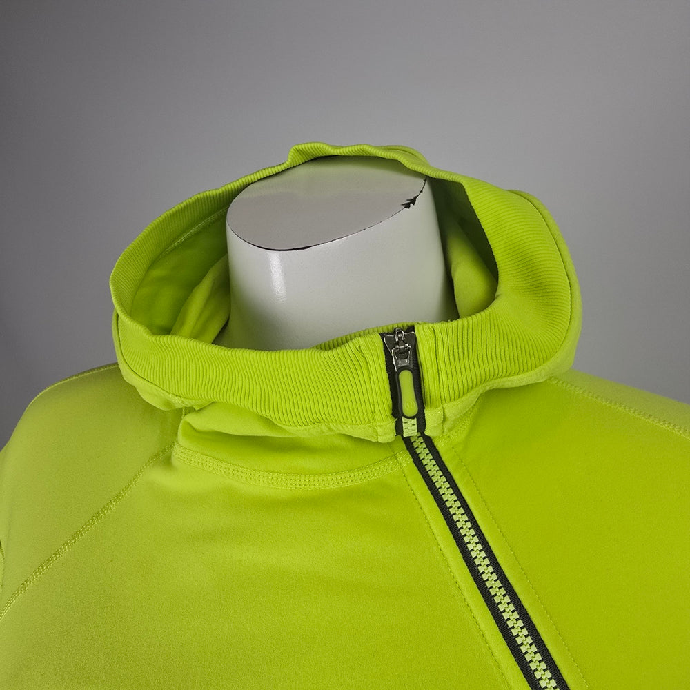 Lululemon Run For It Birds in Flight Pullover Hoodie Neon Yellow Size 8