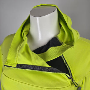 Lululemon Run For It Birds in Flight Pullover Hoodie Neon Yellow Size 8