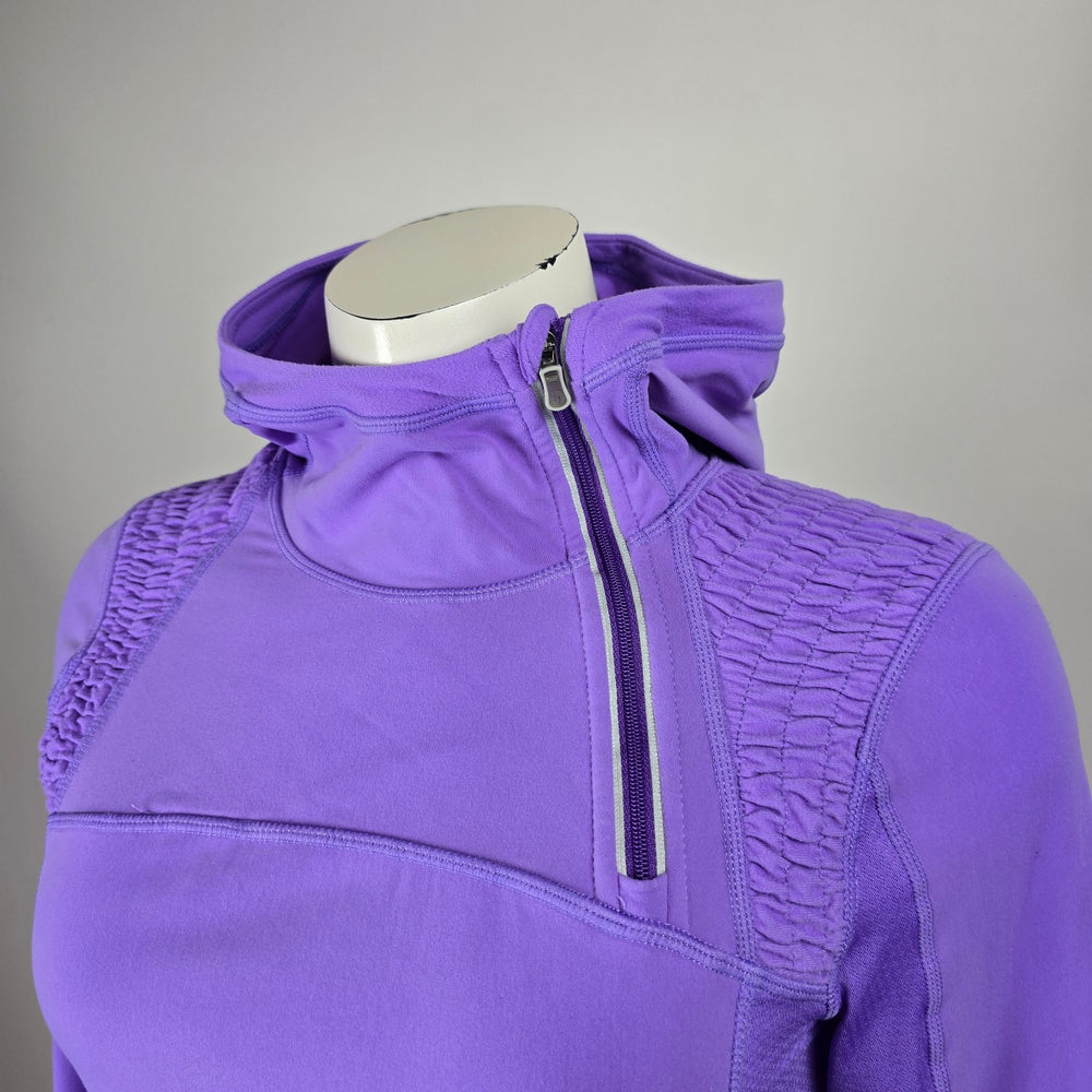 Lululemon Run For It Birds In Flight Pullover Hoodie Size 6 Purple