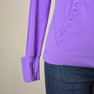 Lululemon Run For It Birds In Flight Pullover Hoodie Size 6 Purple
